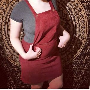 Corduroy overall dress